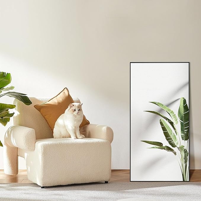 24x40 Inch Black Bathroom Mirror, Copper-Free Mirror, Aluminum Alloy Frame - Image 3