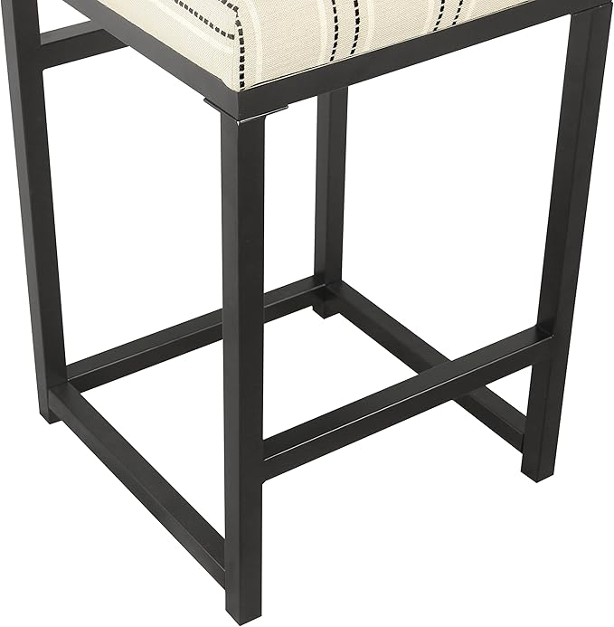 HomePop Home Decor | Modern 24-Inch Counter Stool | Backless Metal Frame Bar - Image 7