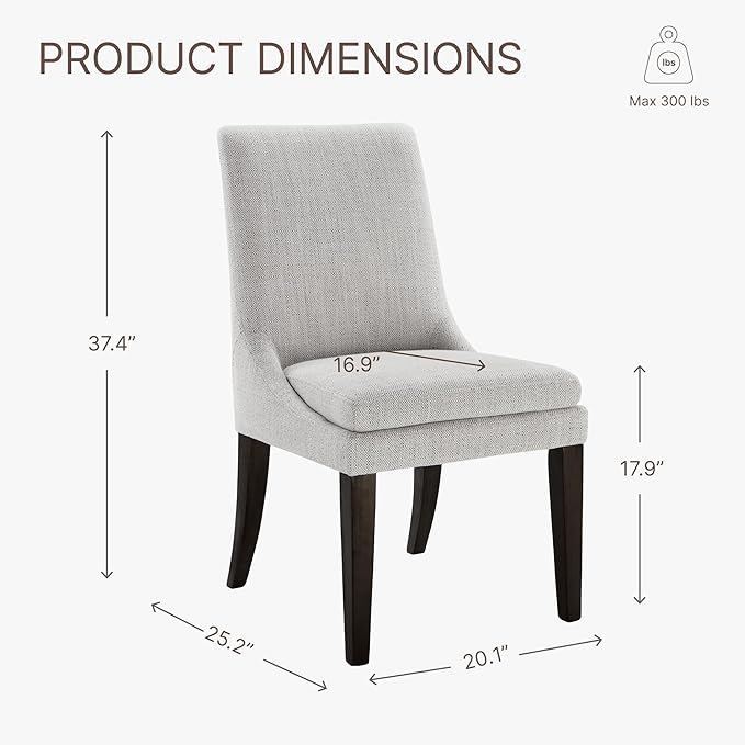 Upholstered Dining Chairs Modern Sidechair Performance Fabric High Back - Image 3