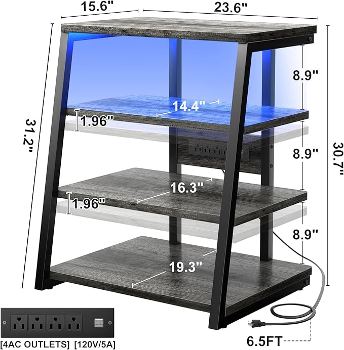Armocity 4-Tier AV Media Stand - Image 3