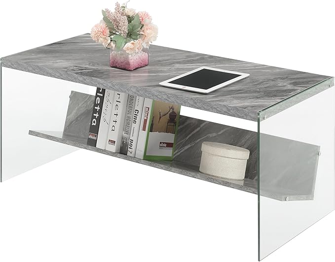 Convenience Concepts SoHo Modern Living Storage Shelf, Contemporary Coffee Table - Image 4