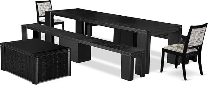 X02X2-2C6-30 4-pc Dining Room Table Set a Rectangular Kitchen Table and a - Image 2