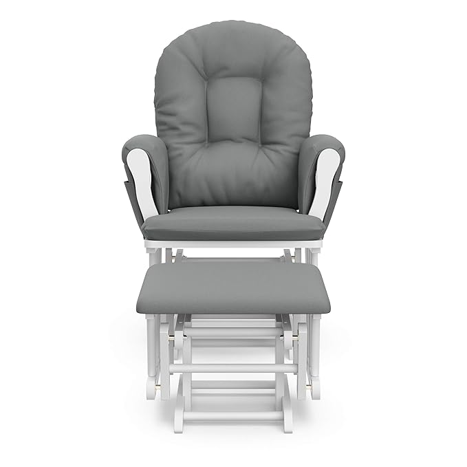 Storkcraft Premium Hoop Glider & Ottoman — GREENGUARD Gold Certified Nursery - Image 9