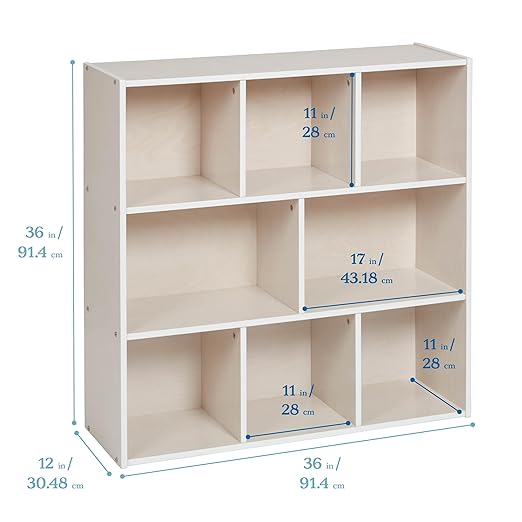 ECR4Kids Streamline 8-Compartment Storage Cabinet, Classroom Furniture - Image 3