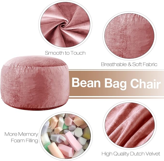 4 Ft Bean Bag Chairs for Adults/Teens - Image 2