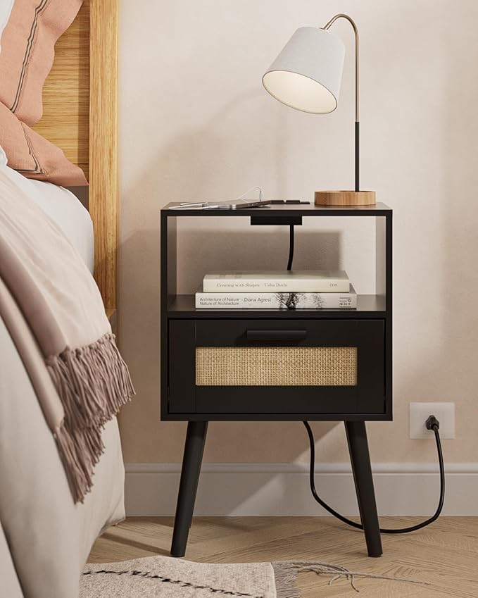 Bedroom Nightstands Wooden Night Stands - Image 6