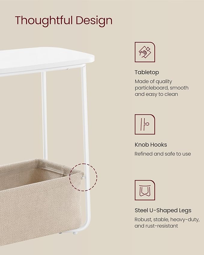 VASAGLE End Table, Small Bedside Table - Image 5
