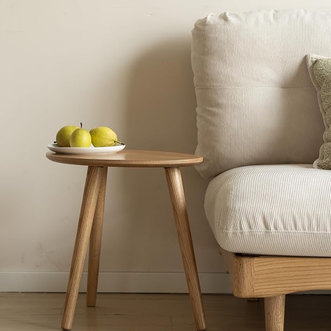 Small Oval Coffee Table, 19.7" Mid Century Modern End Table - Image 5