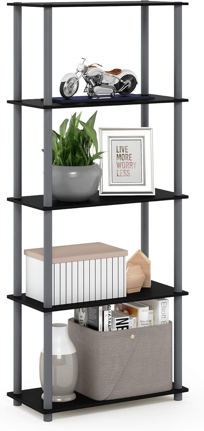Furinno Turn-N-Tube 5-Tier Multipurpose Shelf / Display Rack / Storage Shelf / by Furinno-FitsYourSpaceFitsYourBudget