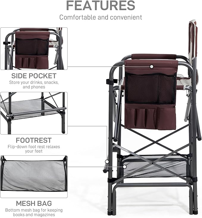 EVER ADVANCED 30.7" Seat Height Directors Chair - Image 6
