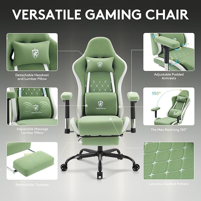 Gaming Chair Breathable Fabric, Computer Office Chair - Image 4