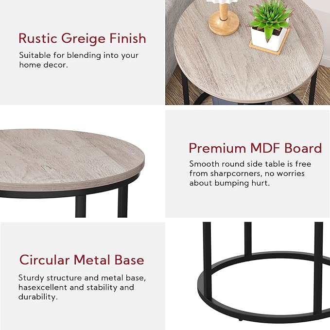 Yusong Round End Table - Image 5