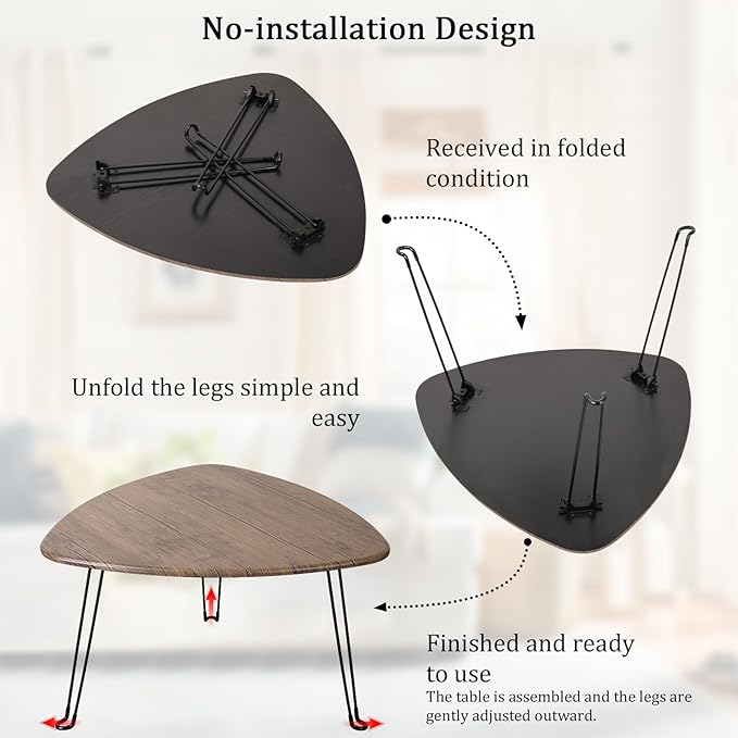 Folding Coffee Table for Living Room Small Wooden Folding Tables - Image 7