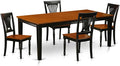 East West Furniture QUPL5-BCH-W 5 Piece Kitchen Table & Chairs Set Includes a by EastWestFurniture