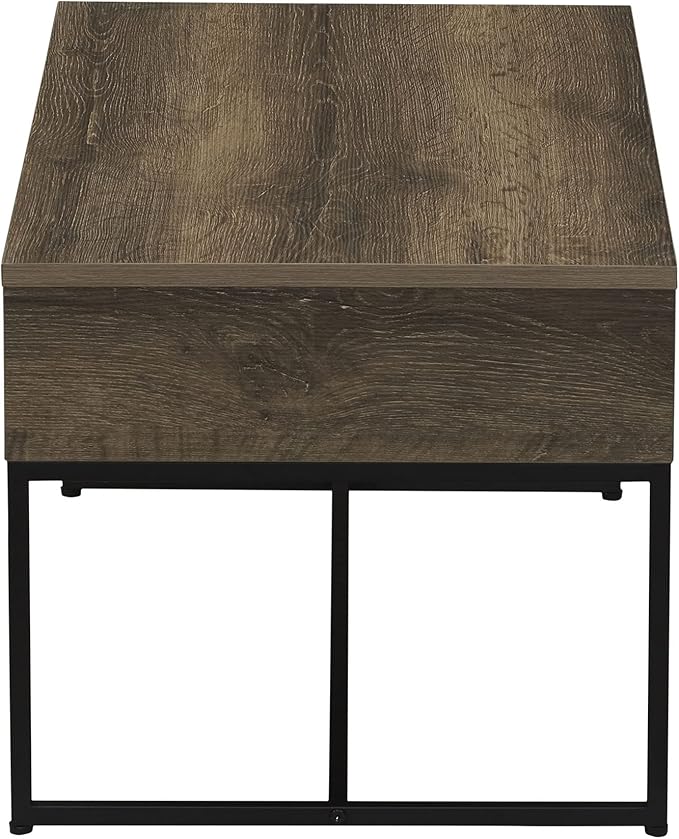 Household Essentials Wrap Rectangular Coffee Table Ashwood Rustic Wood Grain - Image 5