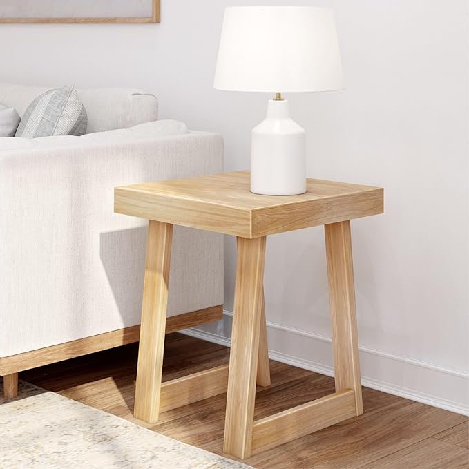 Plank+Beam Classic Square Side Table, Slim Side Table by PlankBeam