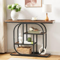 HOOBRO 43.3" Console Table, 4-Tier Sofa Table, Industrial Entryway Table by HOOBRO