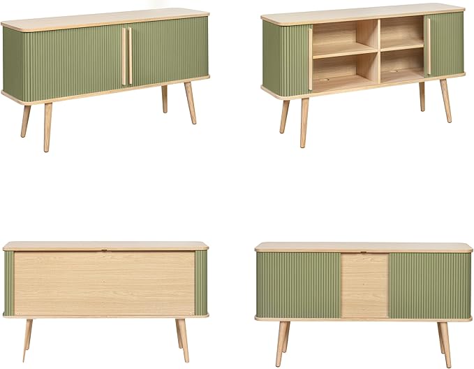 WERMO 53'' Green Cabinet with Doors and Shelves - Image 6