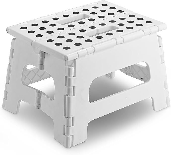 Handy Laundry - Folding Step Stool - Sturdy Enough Collapsible Stool to Support by Handy+Laundry