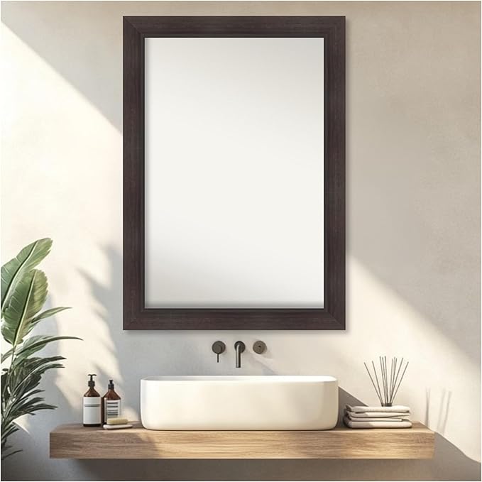 Amanti Art Brown Bathroom Mirror - Image 5