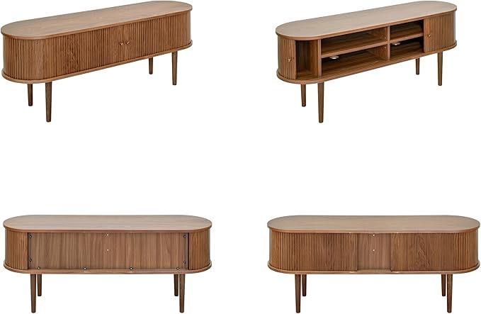 WERMO 55'' TV Stand with Storage and Shelves - Image 9