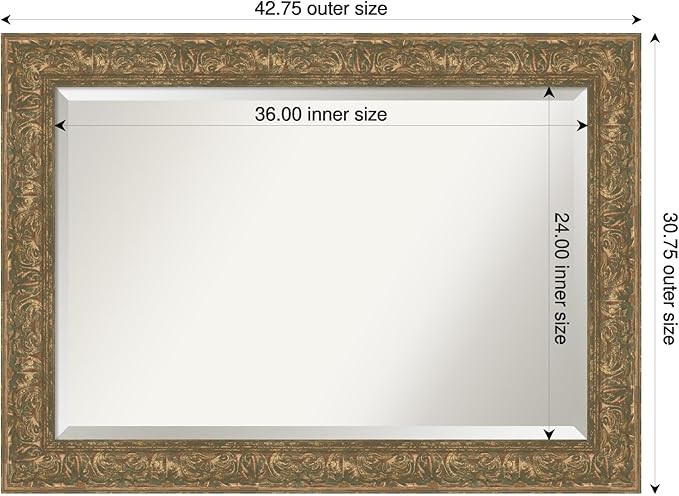Amanti Art Bronze Bathroom Mirror - Image 3