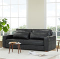 89" Sofa Couch for Living Room Faux Leather Upholstered Couch by Kislot