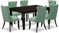 East West Furniture LGDA7-BLK-22 7 Piece Dining Table Set Consists of a by EastWestFurniture