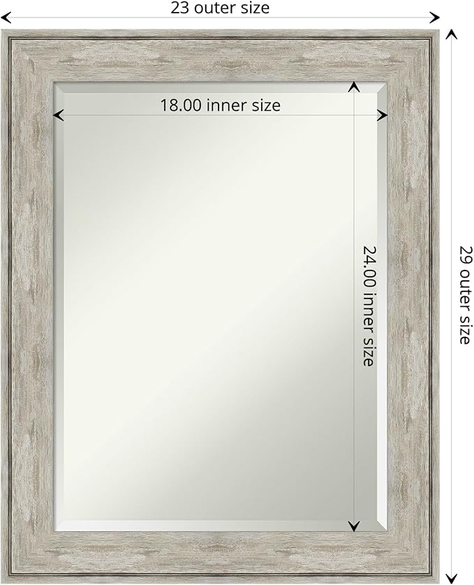 Amanti Art Silver Bathroom Mirror - Image 4