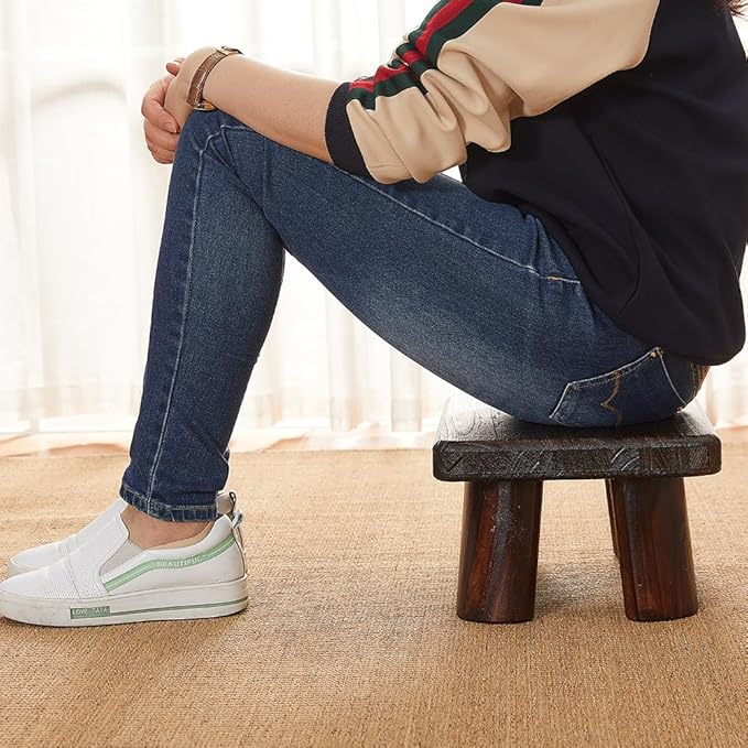 Wooden Stool, Rectangular Bedside Step Stool, Step Ladder - Image 5
