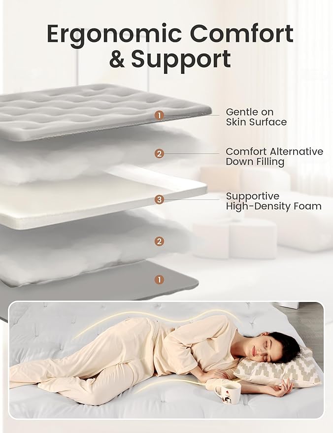 Syrinx Japanese Floor Futon Mattress, Foldable Tatami Sleeping Pad - Image 2