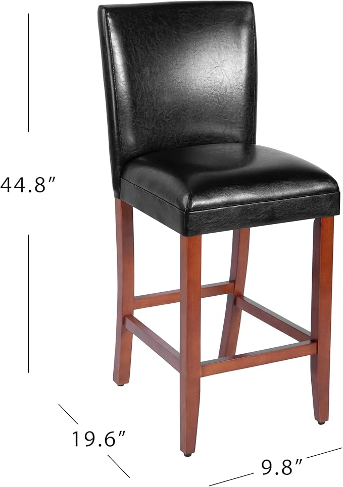 Homepop Home Decor | Classic Counter Height Bar Stools | 29 Inch Bar Stools | - Image 3