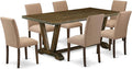 East West Furniture V777AB747-7 7 Piece Dinette Set Consist of a Rectangle by EastWestFurniture