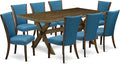 East West Furniture X777VE721-9 9 Piece Dining Set Includes a Rectangle Dining by EastWestFurniture