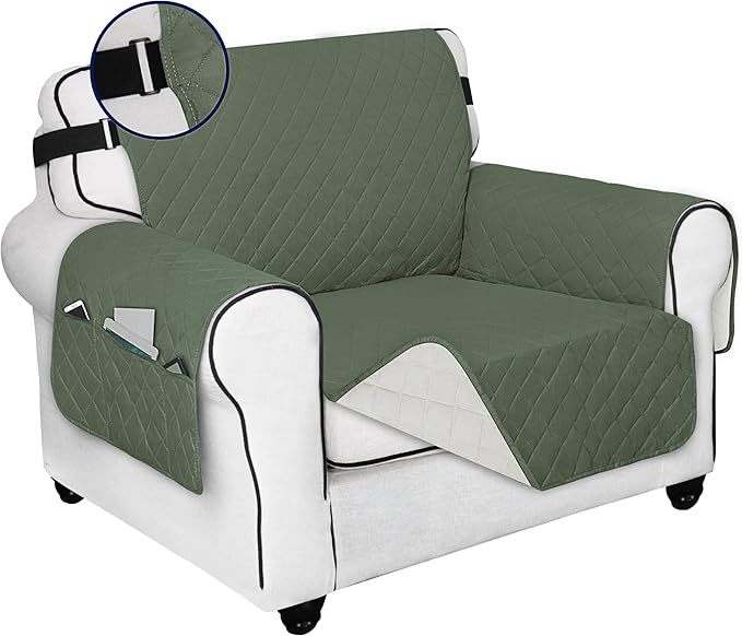PureFit Reversible Sofa Cover Water Resistant Chair Couch Cover, Machine by PureFit