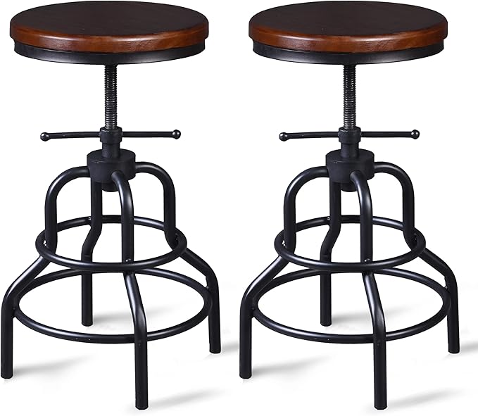 LOKKHAN Vintage Industrial Bar Stool - Image 10
