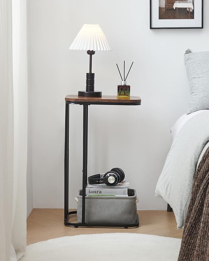 C Shaped End Table Set of 2, Small Side Table - Image 6