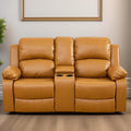 Loveseat Recliner Sofa, Reclining Loveseat Leather Couch by FONTOI