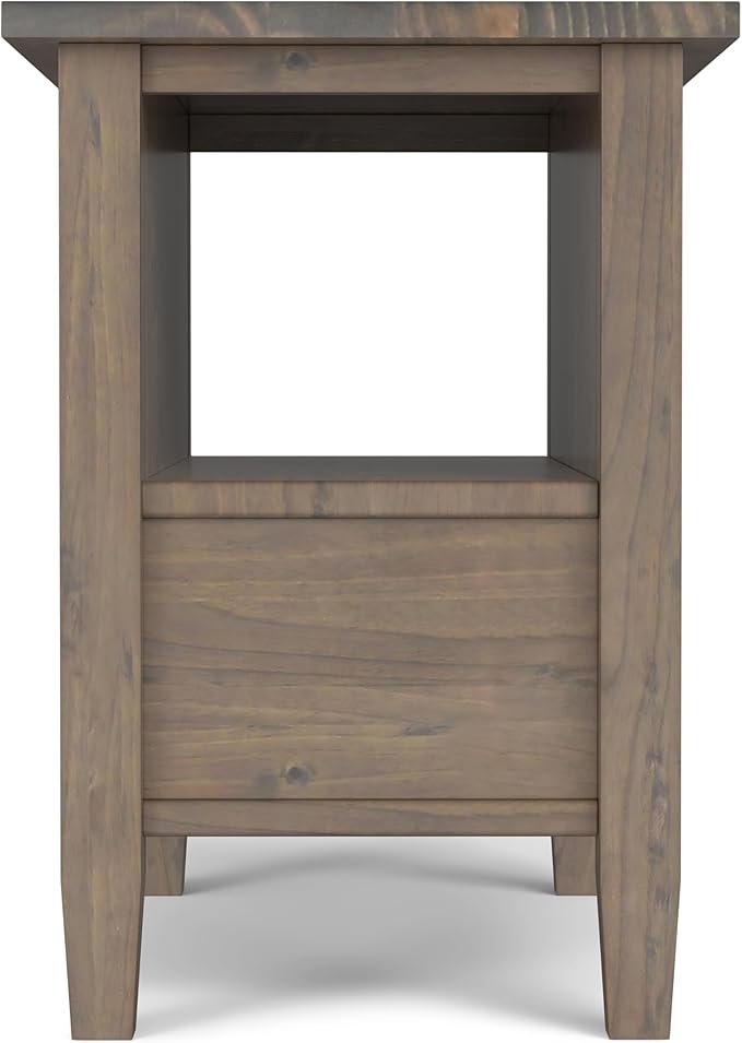 SIMPLIHOME Ela Solid Wood 14 inch Wide Rectangle Transitional Narrow End Table - Image 12