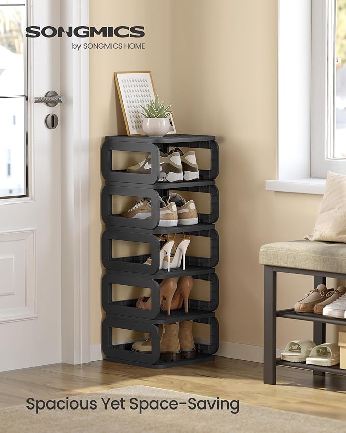 SONGMICS Shoe Rack, Shoe Organizer, 6 Shelves, Shoe Storage, Narrow Shoe Shelf - Image 3