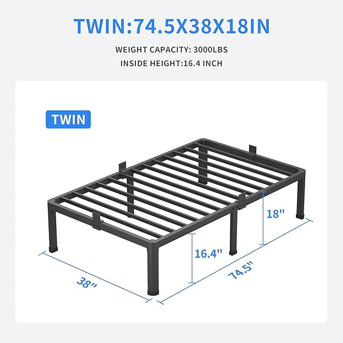 MAF 18 Inch Twin Bed Frames - Image 2