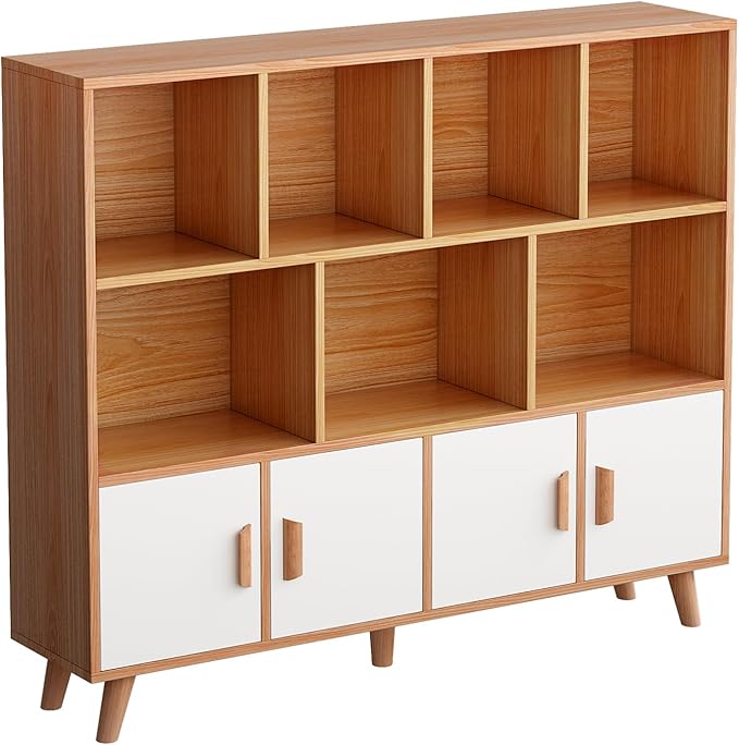 Cubby Shelf Bookcase with Doors - Image 3