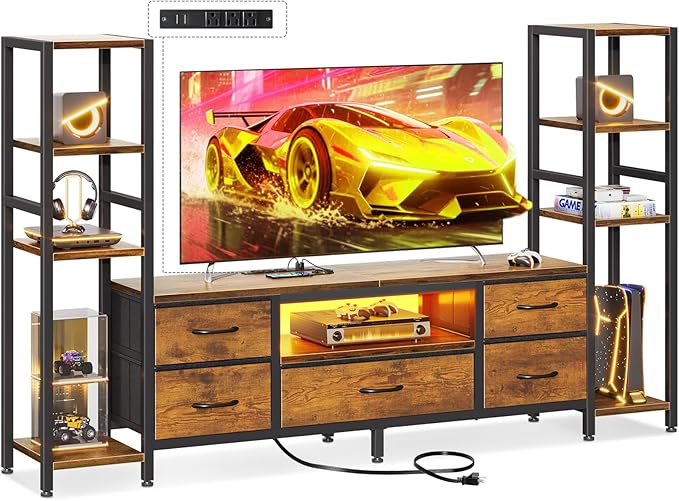 Casaottima 71" TV Stands for 43, 55 Inch TV Entertainment Center by Casaottima
