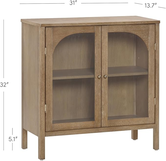 Nathan James Mason Storage Cabinet, Free Standing Accent Sideboard Buffet - Image 2