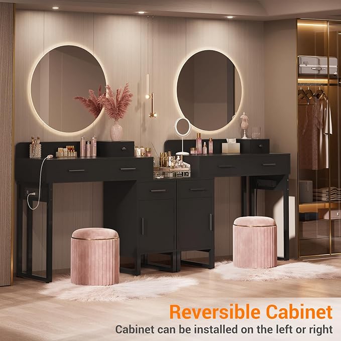 Vanity Desk with 4 Storage Drawers - Image 4