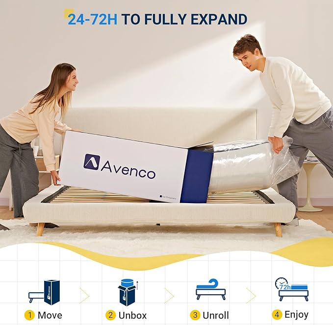 Avenco 6 Inch Full Size Mattress, Memory Foam Full Mattress in a Box - Image 6