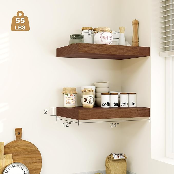 Heimlove 12" Deep Floating Shelves - Image 3