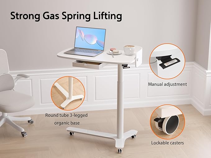 Rolling Desk Adjustable Height - Image 9
