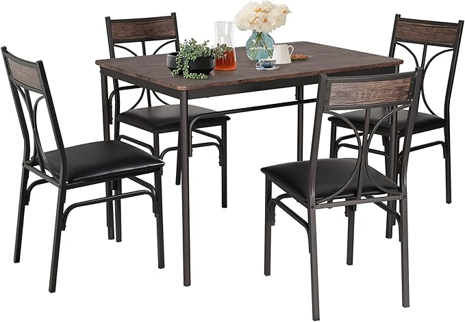 VECELO Kitchen Dining Room Table Set by VECELO