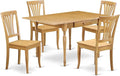 East West Furniture MZAV5-OAK-W 5 Piece Dining Set Includes a Rectangle Dining by EastWestFurniture